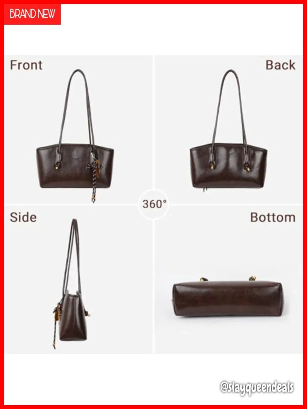 Vintage Faux Leather Hobo Handbag Shoulder Bag with Top Handle Zipper Purse